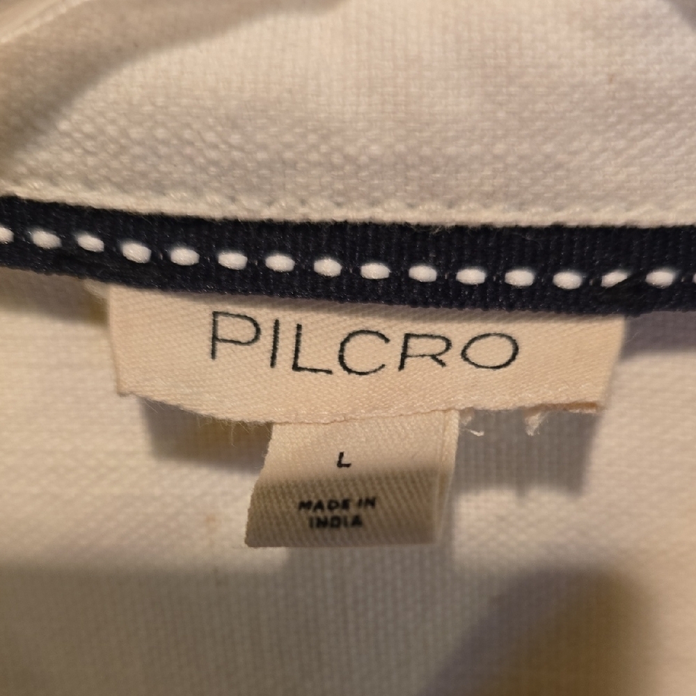Pilcro Casual Cream Shirt with Black Leaf Pattern - Picture 2 of 6